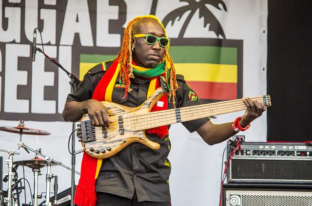 Reggae Musician Playing the Guitar
