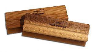 Image of the wooden WaterWisk Grooming Tool for Horse Bathing