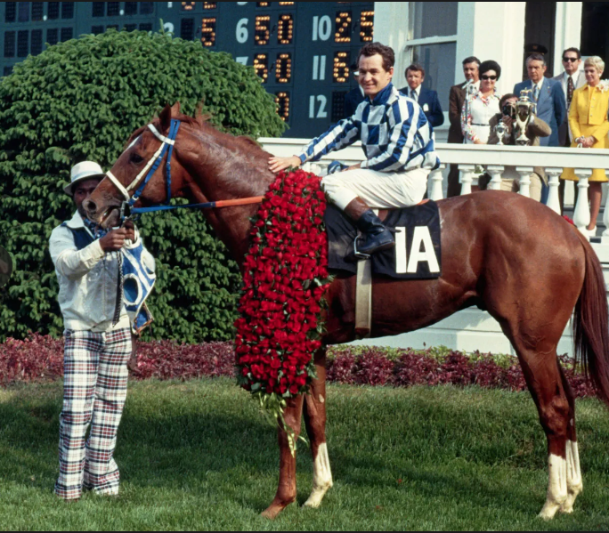 Publicity Shot of the 1973 Kentucky Derby Winner and Famous Horse Secretariat and Jockey