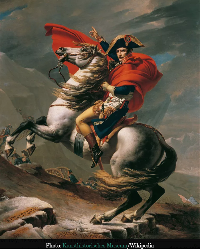 Famous horse Marengo Carrying Napoleon Bonaparte into Battle
